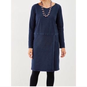 J. Jill Pure Jill Indigo Faux Wrap Dress